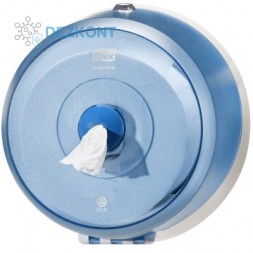 Диспенсер для туалетной бумаги Tork SmartOne mini 472026 полупрозрачный синий
